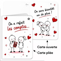 Carte annonce grossesse - "On sera bientôt un de plus"
