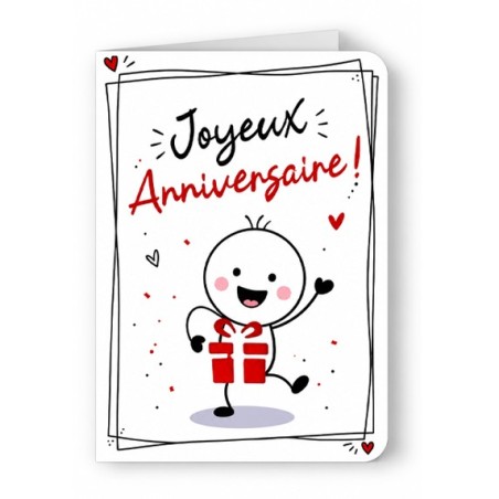 Carte Originale d'anniversaire mignonne