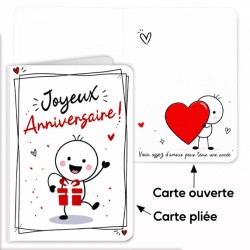 Carte Originale d'anniversaire mignonne
