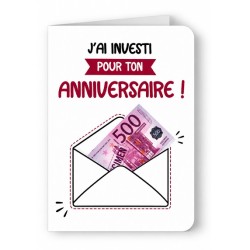 Carte Originale d'anniversaire humour
