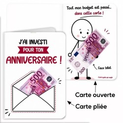 Carte Originale d'anniversaire humour