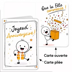 Carte Originale d'anniversaire fête