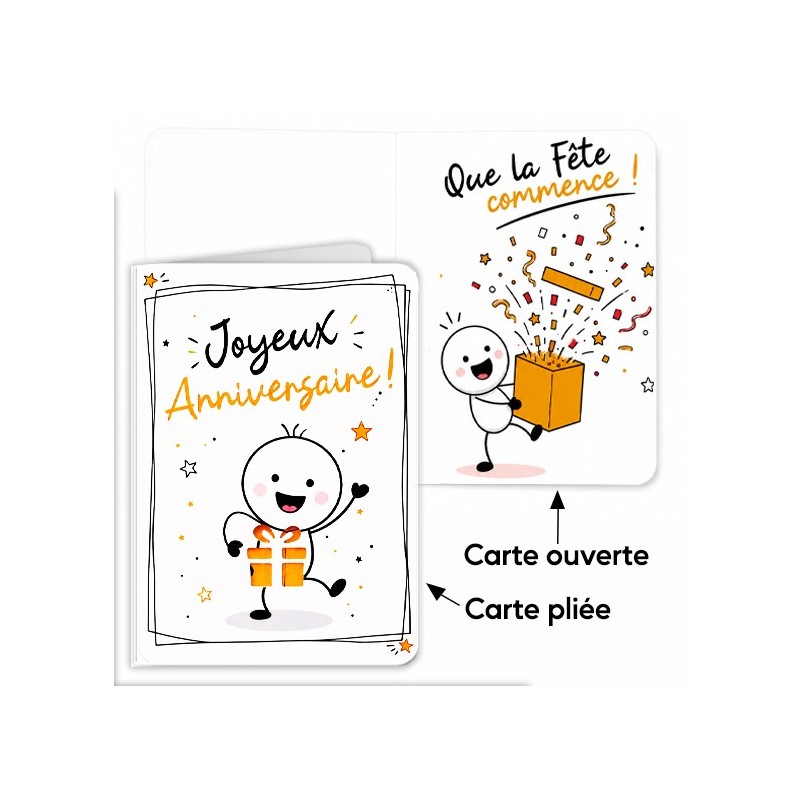 Carte Originale d'anniversaire fête