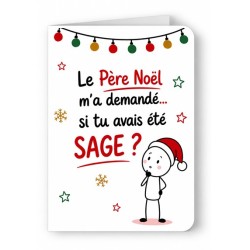 Carte Originale de Noël "As-tu été sage?"