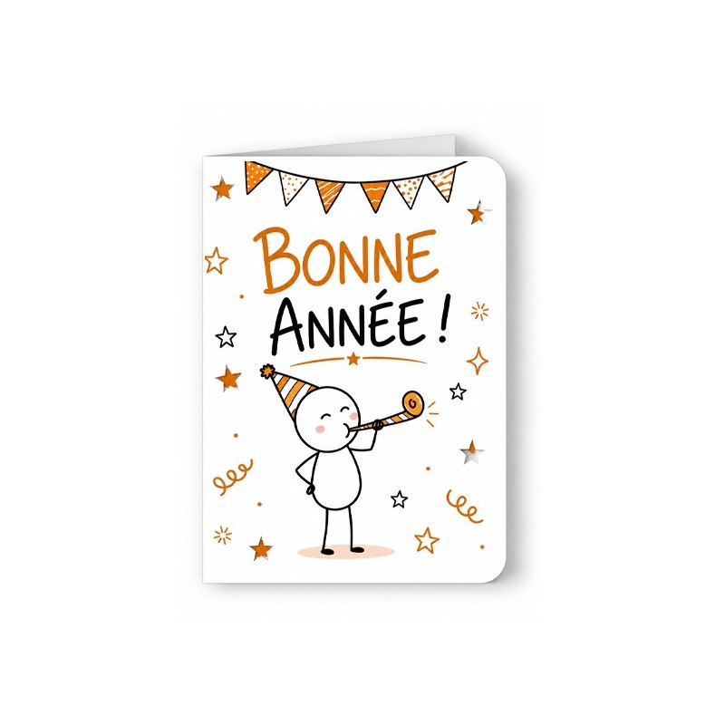 Carte Fête de fin d'année de résolution